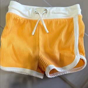 Orange and White Athletic Shorts